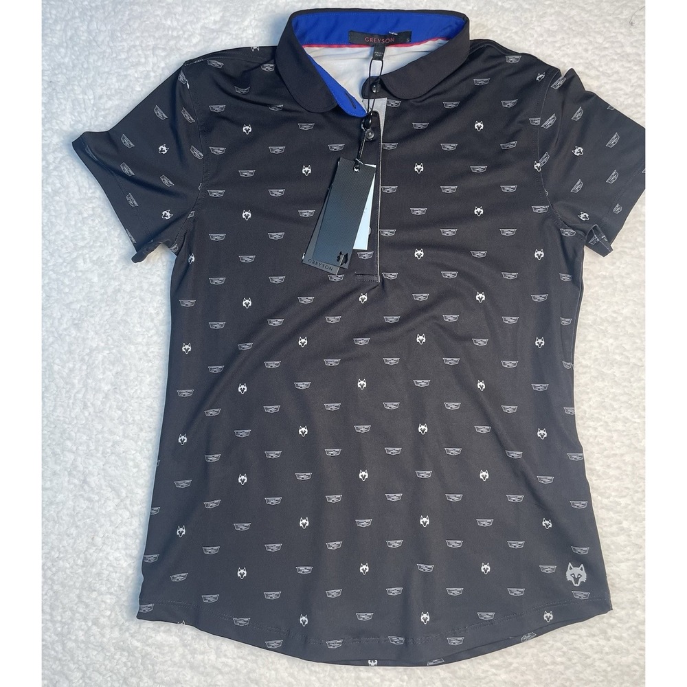 Greyson Golf Polo Cadillac Shepard Women's Size Small All Over Print